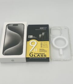 Apple iPhone 15 Pro 128GB White Titanium Refurbished Boxed Excellent