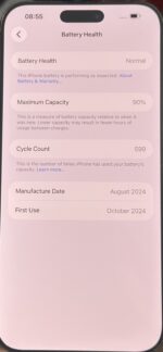 Apple iPhone 16 Pro Max 256GB Black Titanium Refurbished 90% Battery Very Good