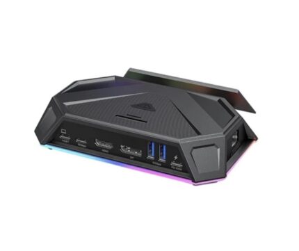 JSAUX 12-Port RGB Docking Station Black
